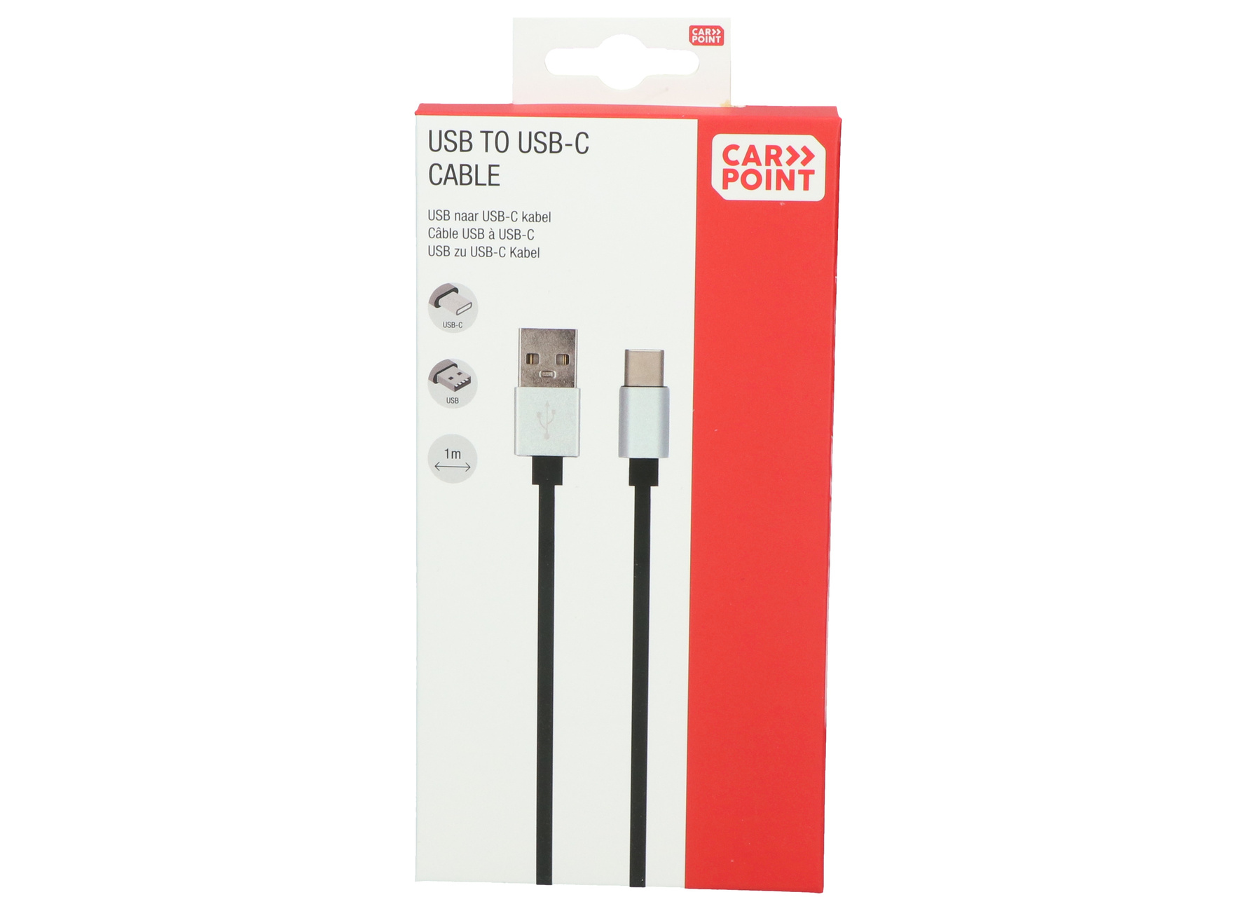 Câble Carpoint USB-A vers USB-C 1 m