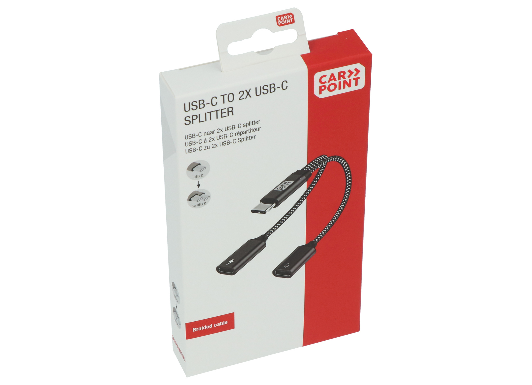 Carpoint adaptateur 2-en-1 USB-C vers 2x USB-C