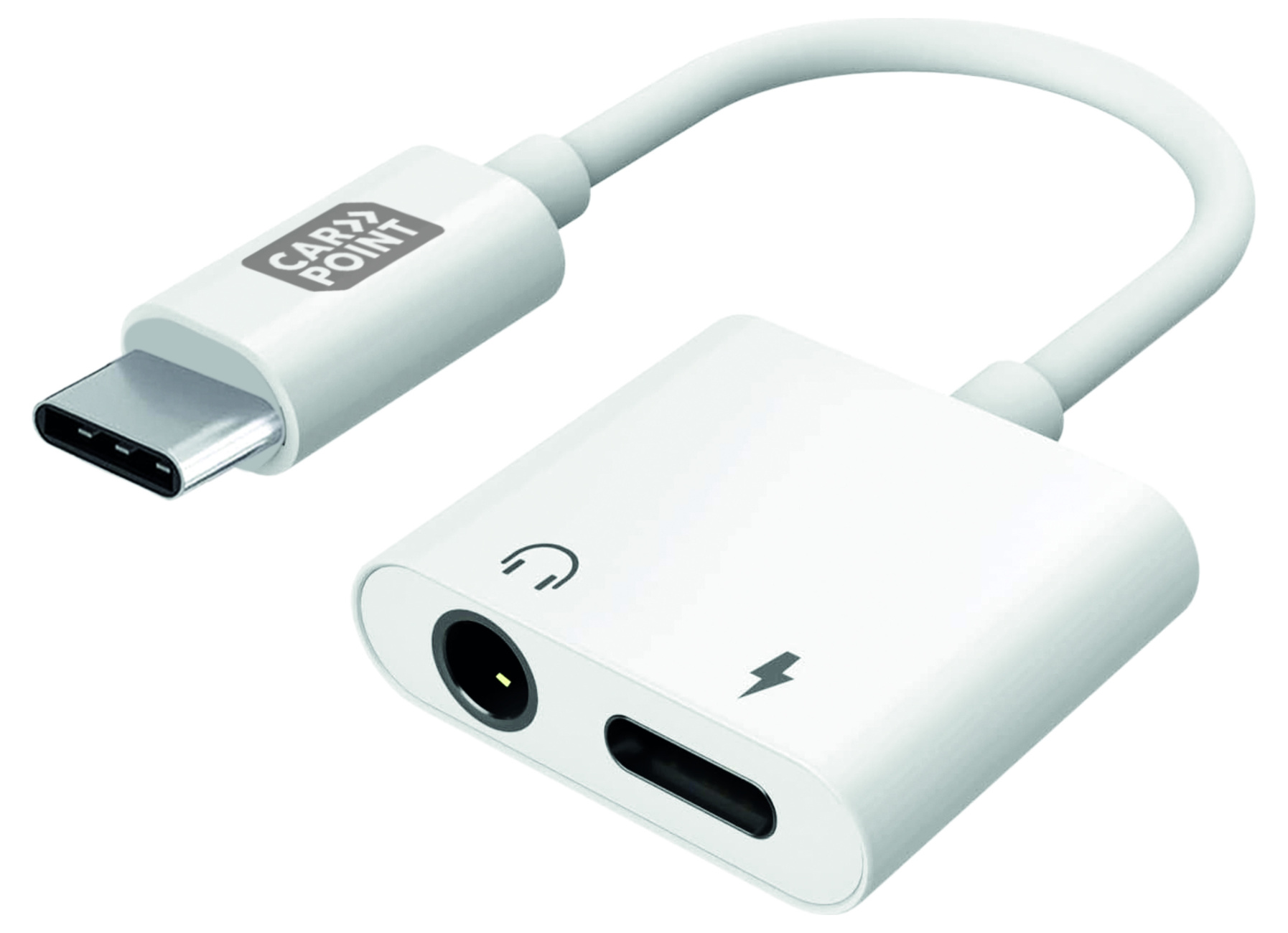 Carpoint adaptateur 2-en-1 USB-C vers AUX + USB-C