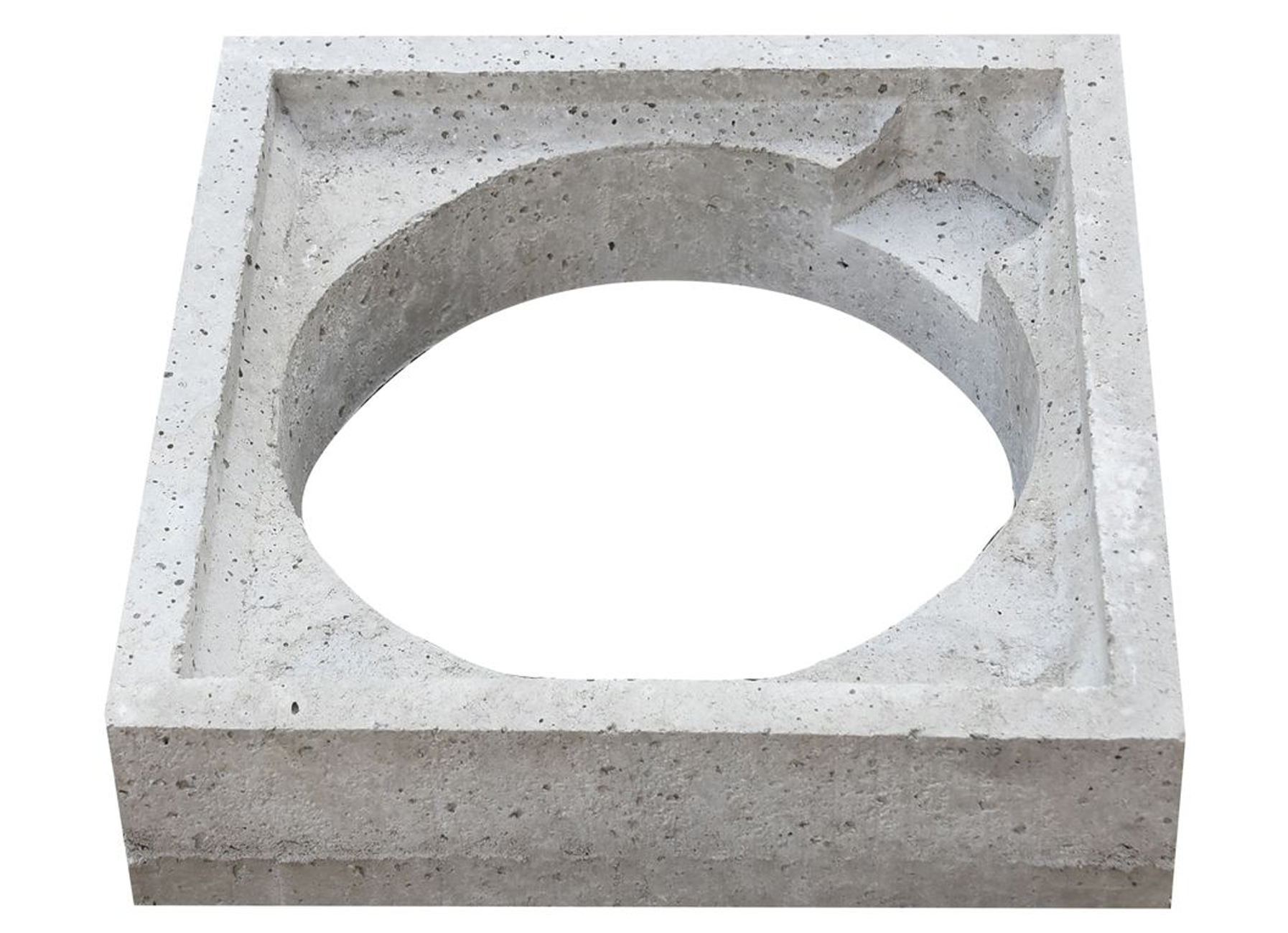 PREFAB BETONRAND VOOR PVC PUT  Ø250 (354X354)