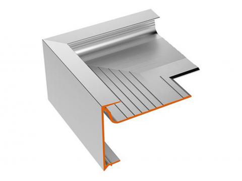 RIVE DE TOITURE SERIE 6 H=60MM L=3M ANODISE