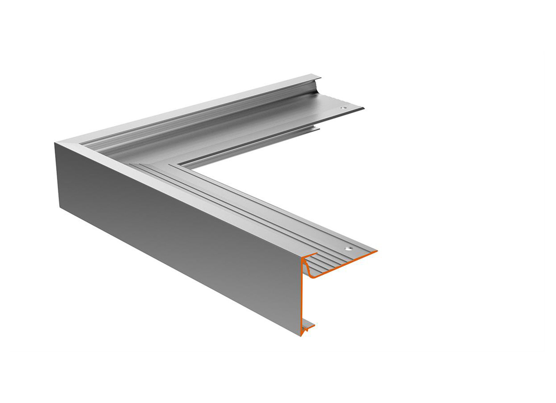 RIVE DE TOIT ANGLE SORTANT SERIE 6 H=60MM 300X300MM ANODISE