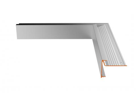 DAKRAND BINNENHOEK SERIE 6 H=60MM 300X300MM BRUIN RAL 8019