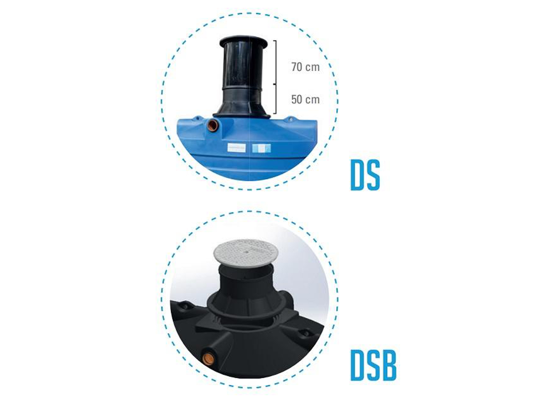 CONE REDUCTION REHAUSSE Ø800/Ø600MM H=50CM