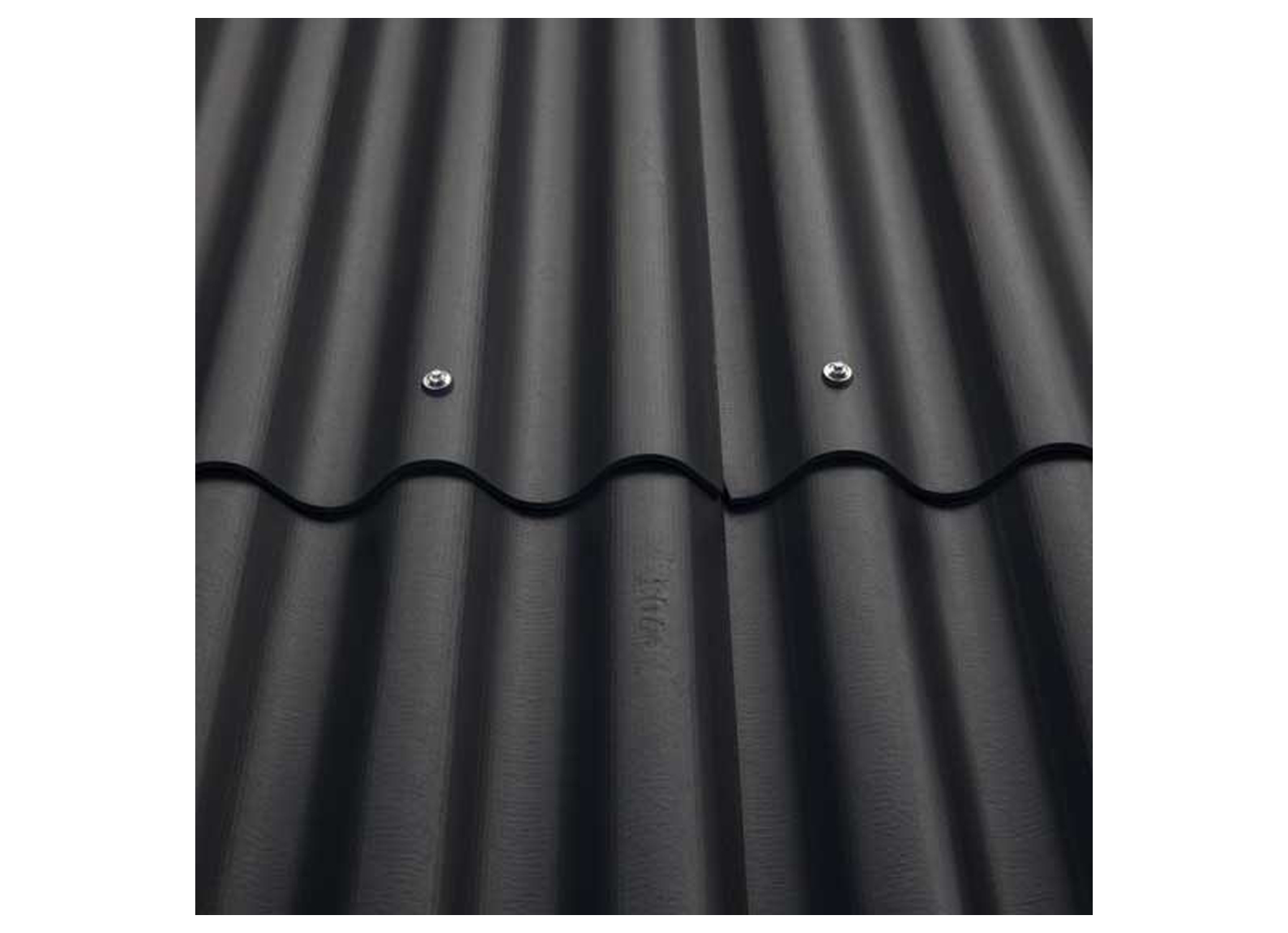 PLAQUE ONDULEE ECOLOR NT 76 2.44M GRIS FONCE
