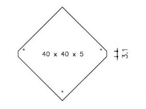ALTERNA 40/40/5 RUIT 3 GATEN LICHTGRIJS