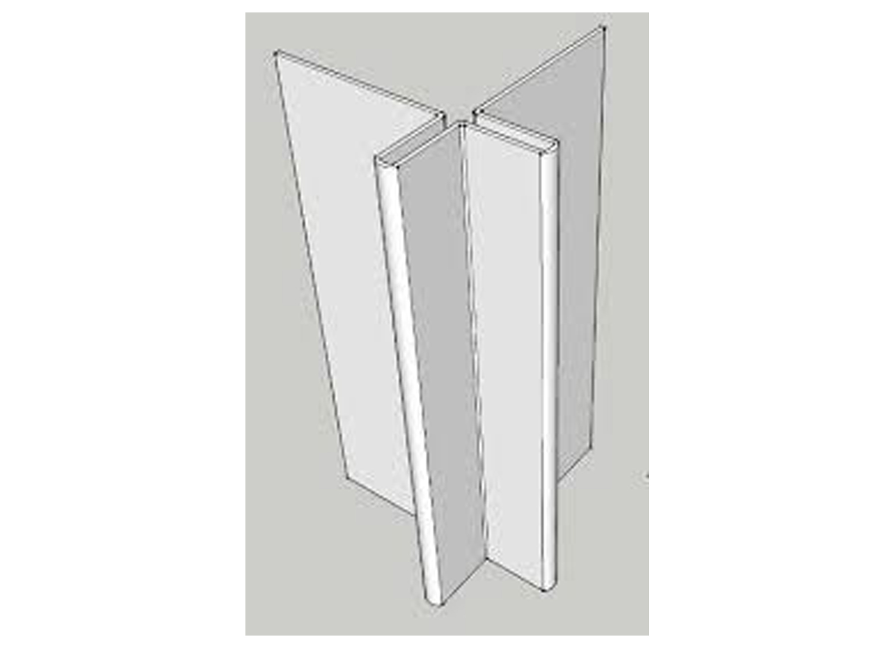 PROFIL ANGLE EXTERIEUR POUR ARDOISES ALU L=3M GRIS FONCE