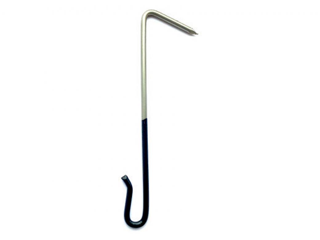 CROCHET D''ARDOISE DROITE A POINTE INOX 18/10 NOIR