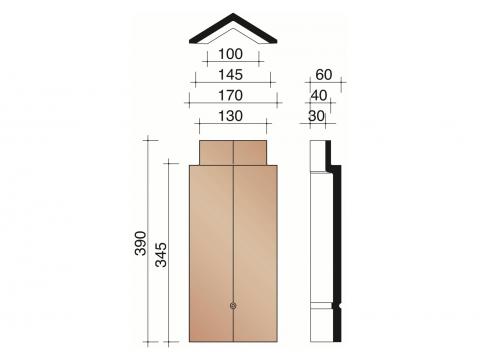 TUILE PLATE 301 ARETIER BLEU FUME