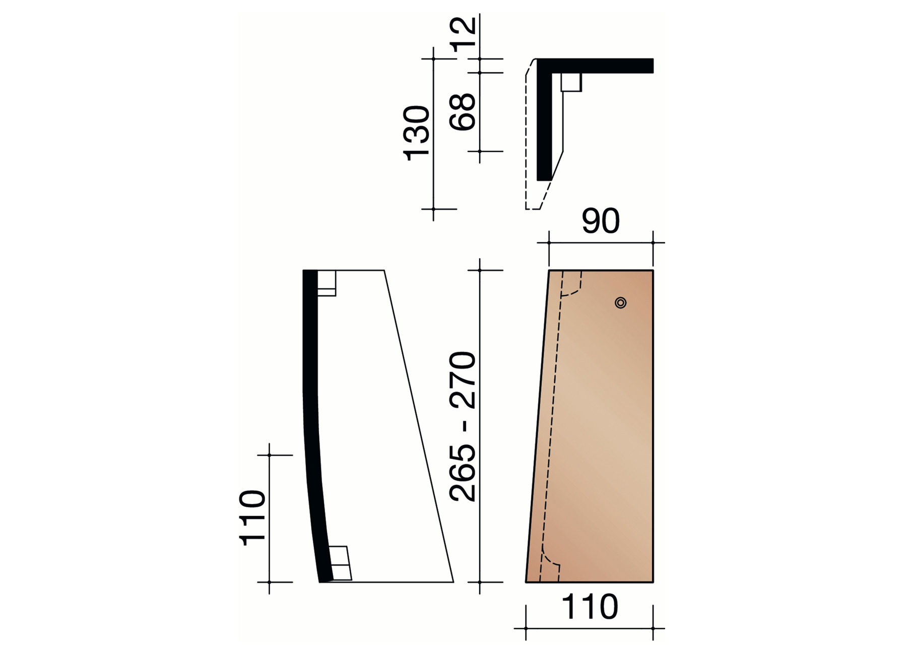 TEGELPAN 301 LEIKLEUR MAT GEGLAZUURD