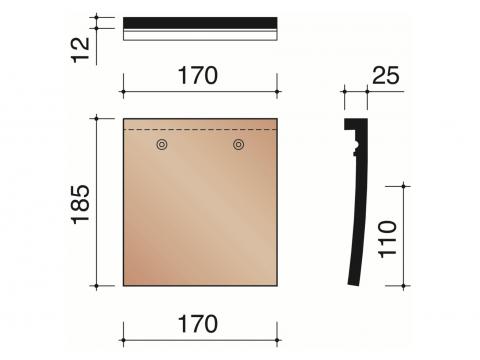 TEGELPAN 301 KORTE PAN NATUURROOD