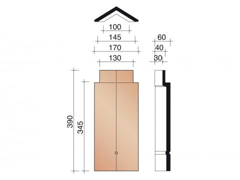 TUILE PLATE 301 ARETIER ANGULAIRE RUSTIQUE
