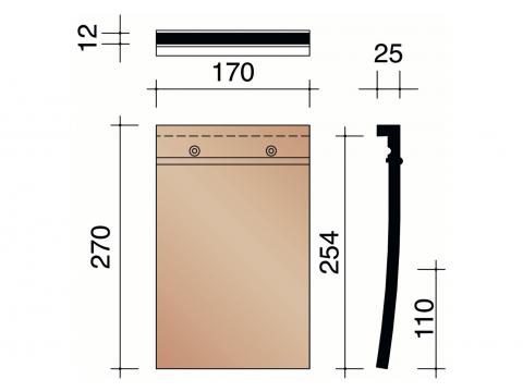 TUILE PLATE 301 NOIR EMAILLE