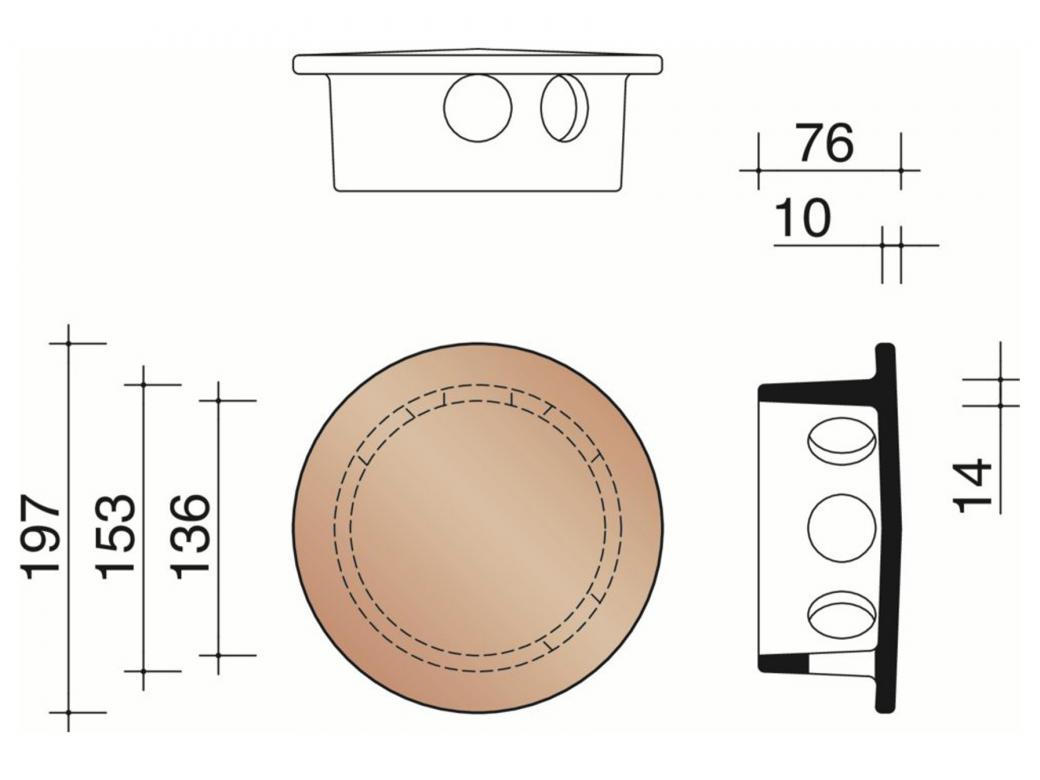 KAPJE VOOR KOKERPAN Ø100MM AMARANT/VIOLINE