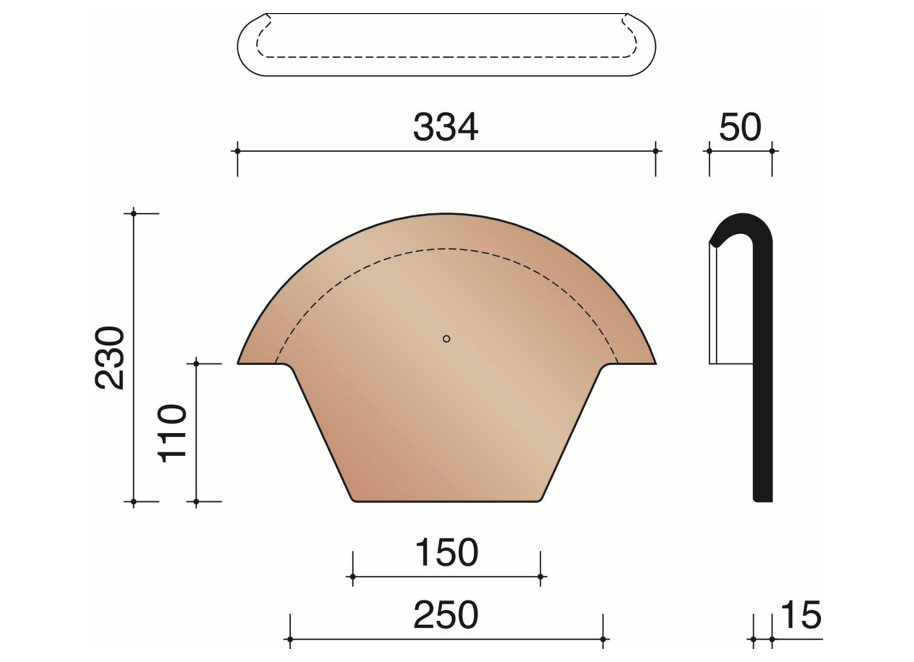 FRONTON 230MM ANTHRACITE