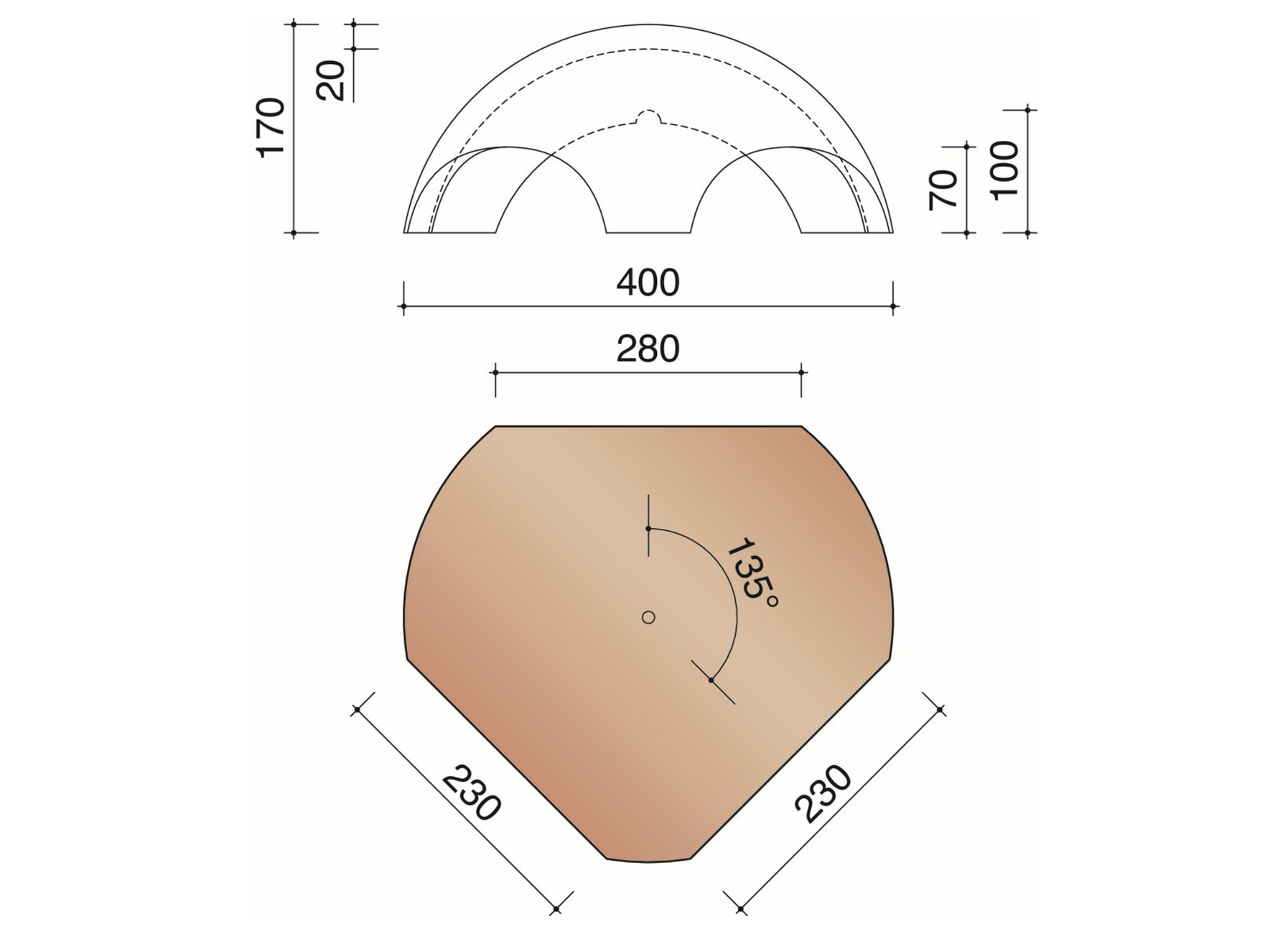 BROEKSTUK 1 VORST 1200 + 2 NOORDBOMEN 3100 44 OUD KOPER