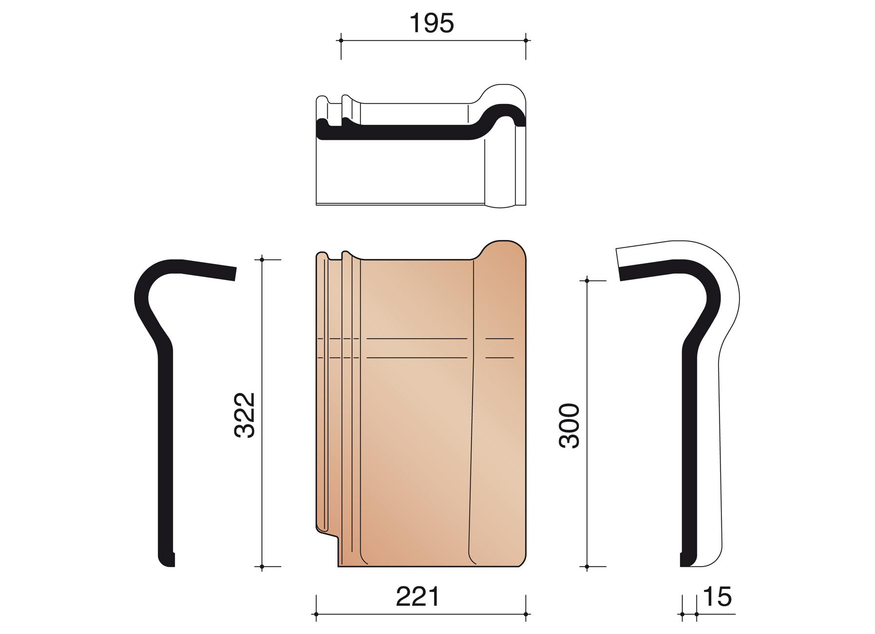 TUILE TEMPETE 44 RUSTIQUE