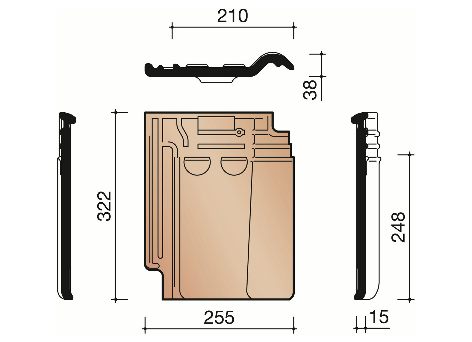 STORMPAN 993 LEIKLEUR MAT GEGLAZUURD