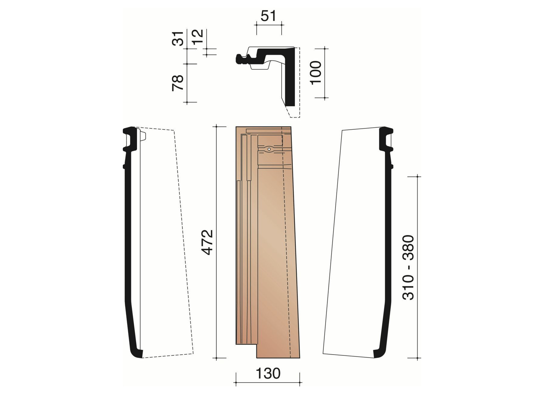 ACTUA LANTENNE ANTRACIET MAT