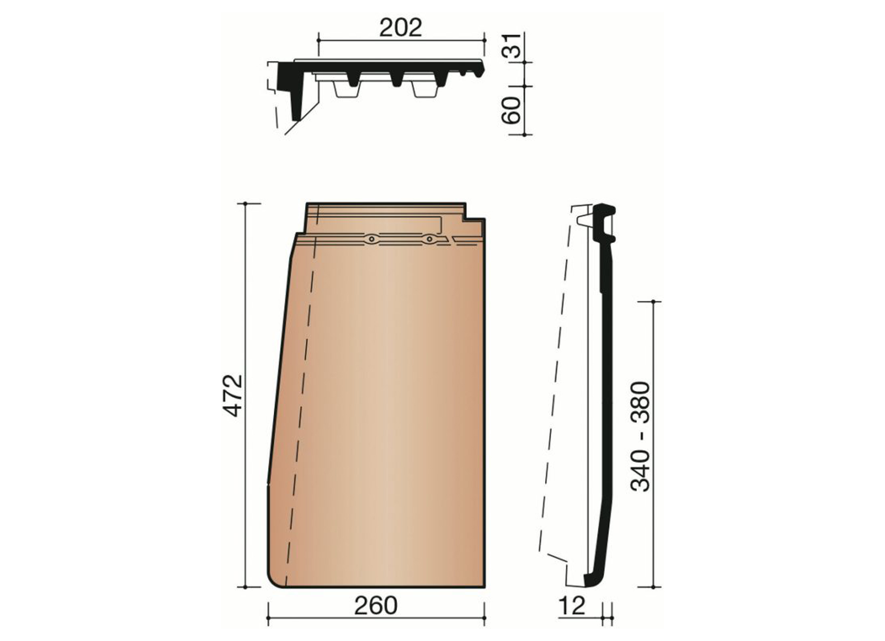 ACTUA LANTENNE HOEKSTUK GEVELBEKLEDING BRUIN