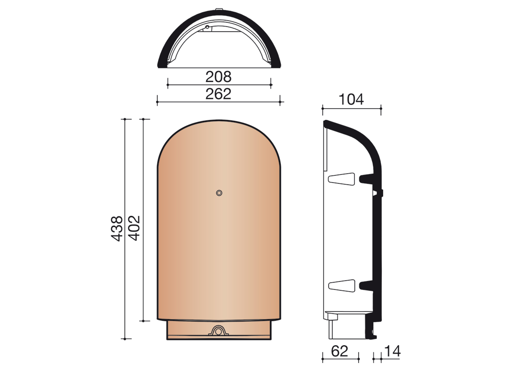 ABOUT D'ARETIER DEMI-ROND 1060 HAVANA ENGOBE NOBLE