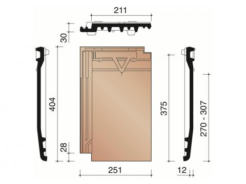 DATURA TUILE ANTHRACITE MAT