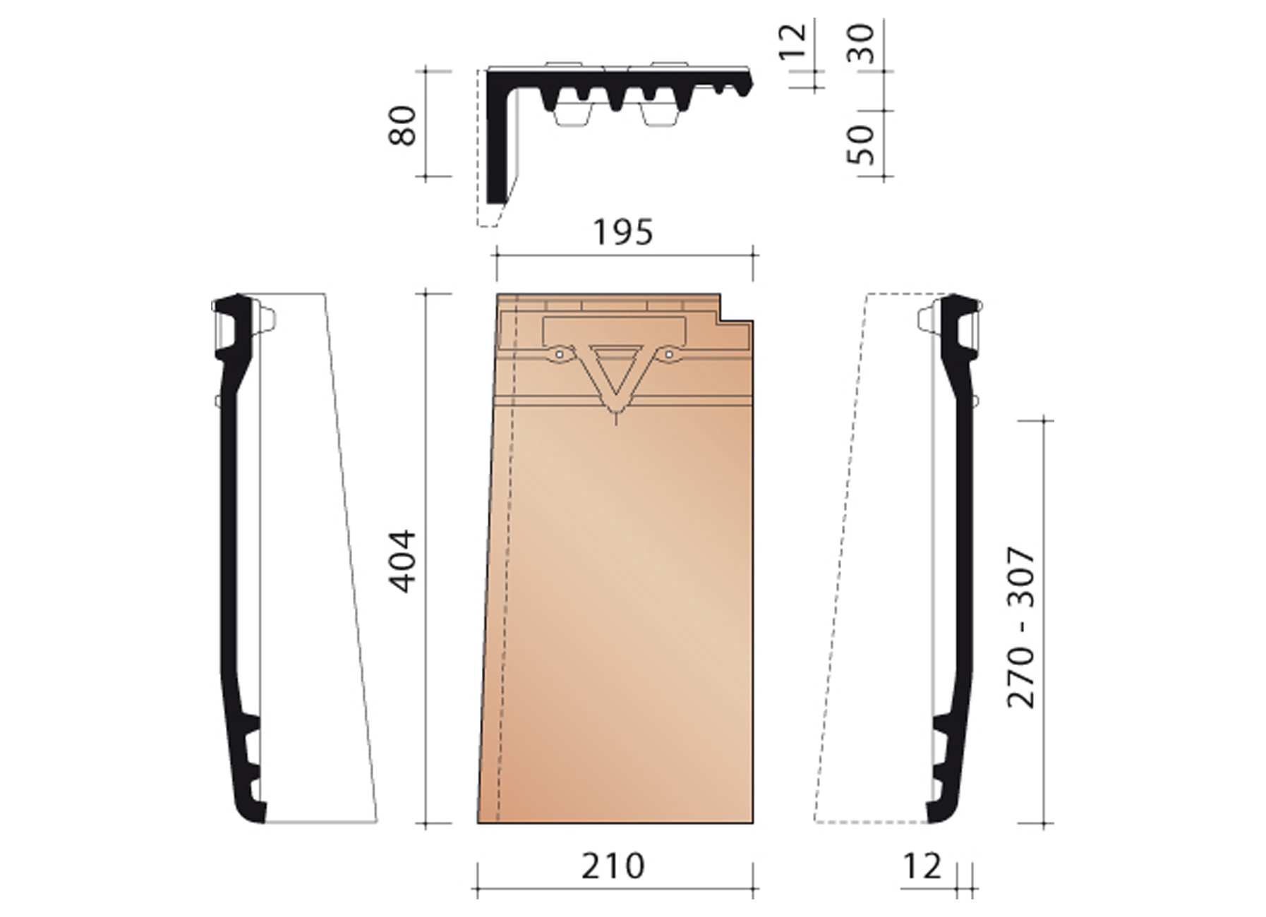 DATURA TUILE DE RIVE GAUCHE ANTHRACITE MAT