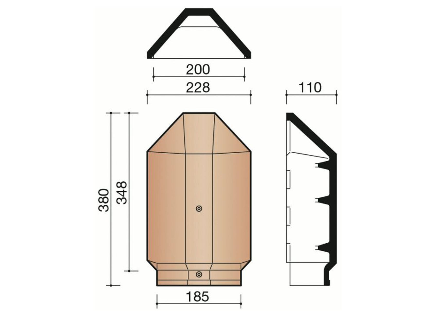 ABOUT D'ARETIER ANGULAIRE 2860 ANTHRACITE MAT