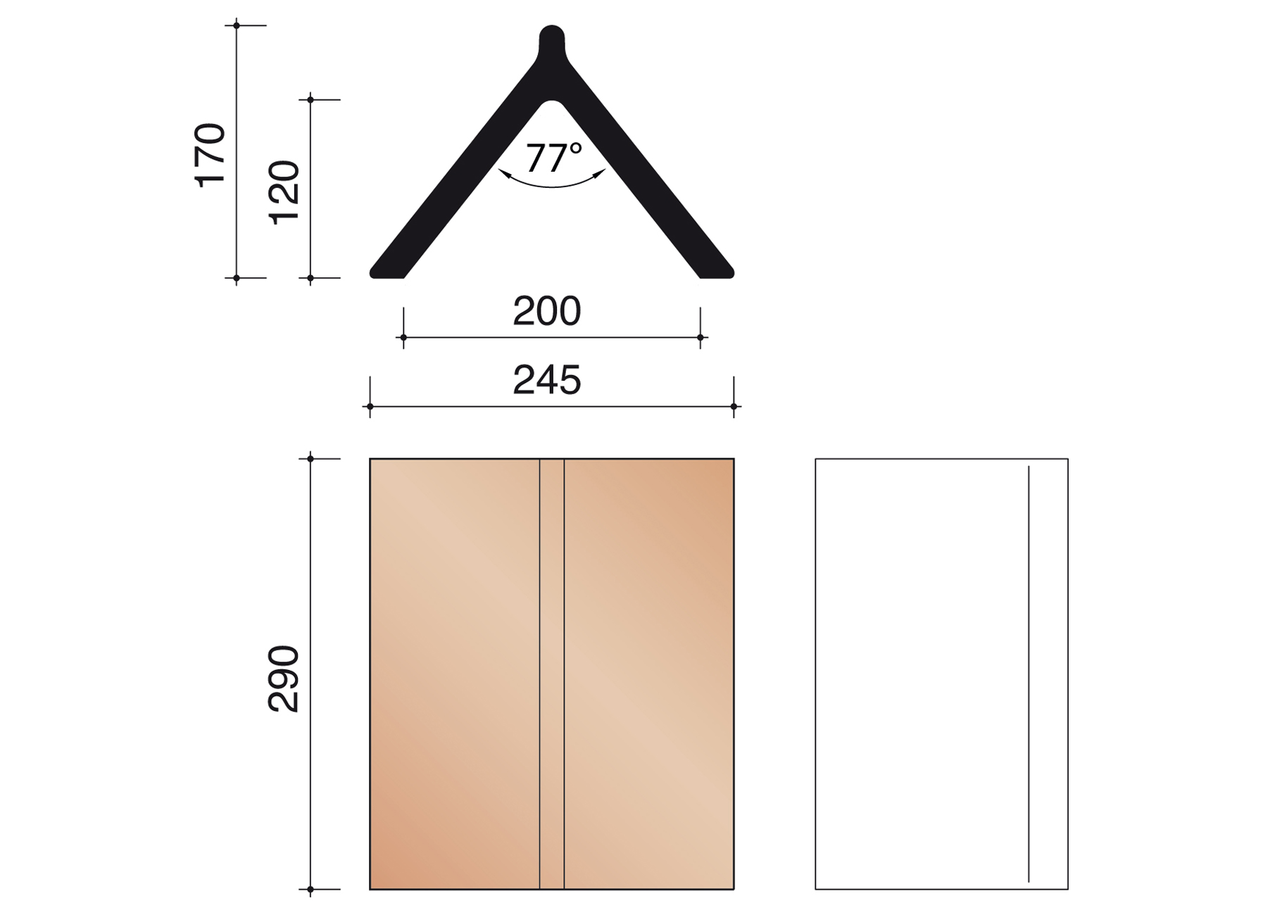 KORAMIC FAITIERE ORDINAIRE D'EGLISE MODELE 0300 ANTHRACITE (4,3/M CRT)