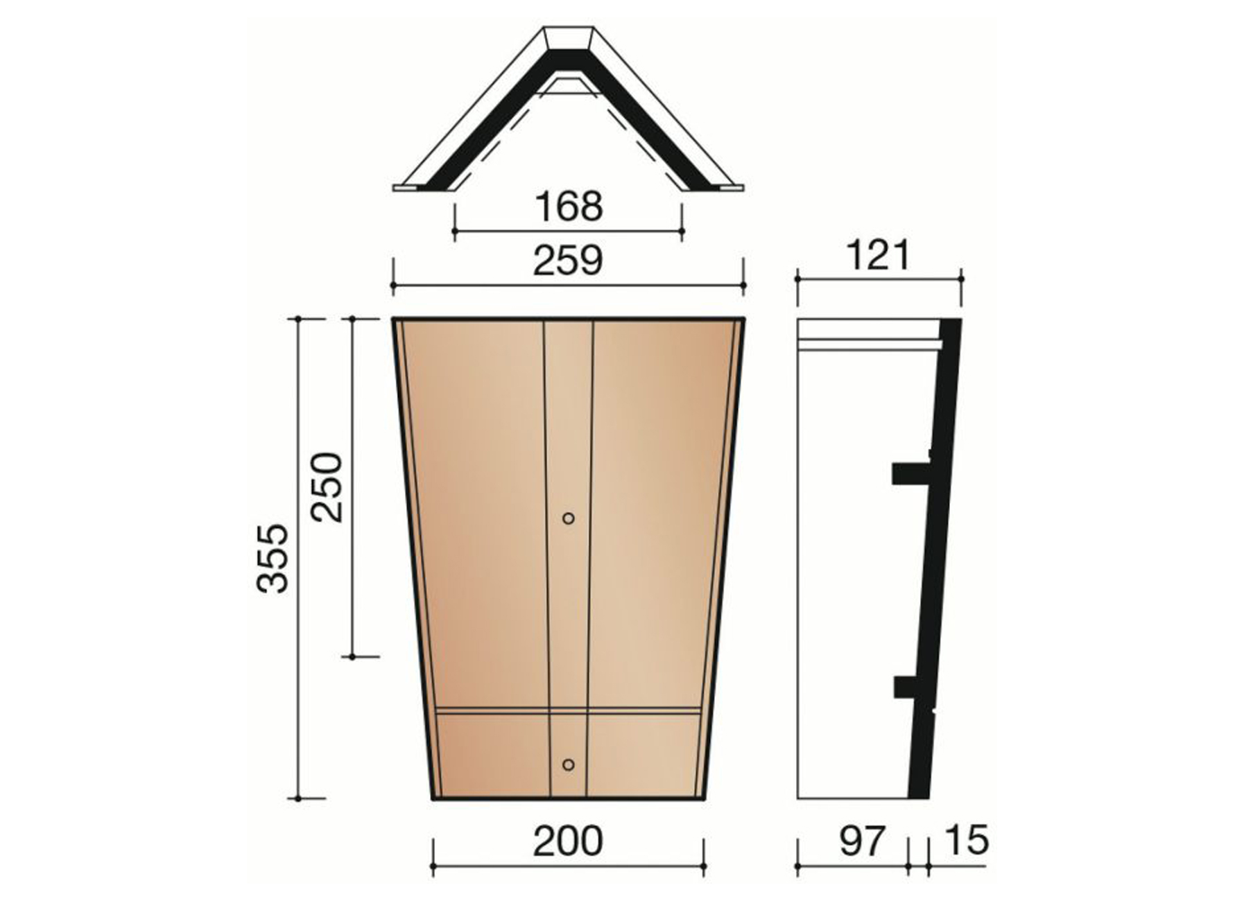 ACTUA LANTENNE ANTHRACITE MAT