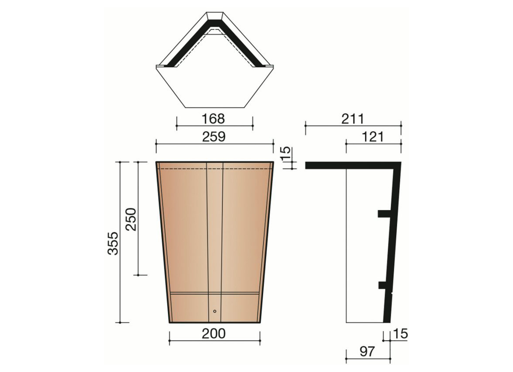 ACTUA LANTENNE ANTHRACITE MAT