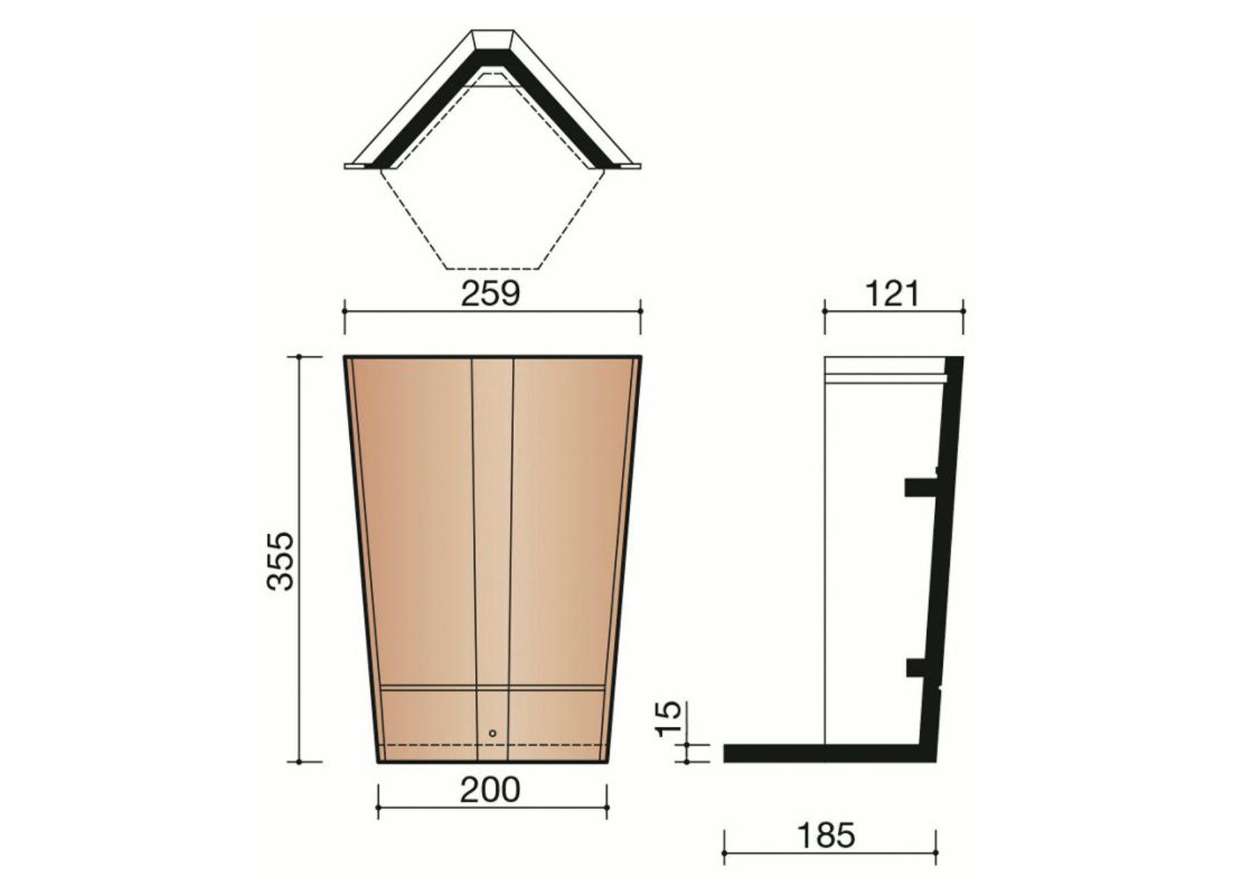 ACTUA LANTENNE ANTHRACITE MAT