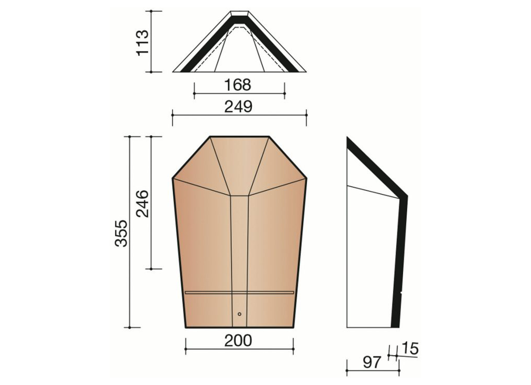 ACTUA LANTENNE ANTHRACITE MAT