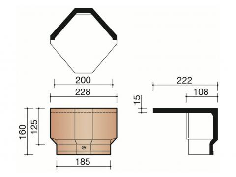 FAITIERE ANGULAIRE DEBUT 2810 ACTUA LT ANTHRACITE MAT