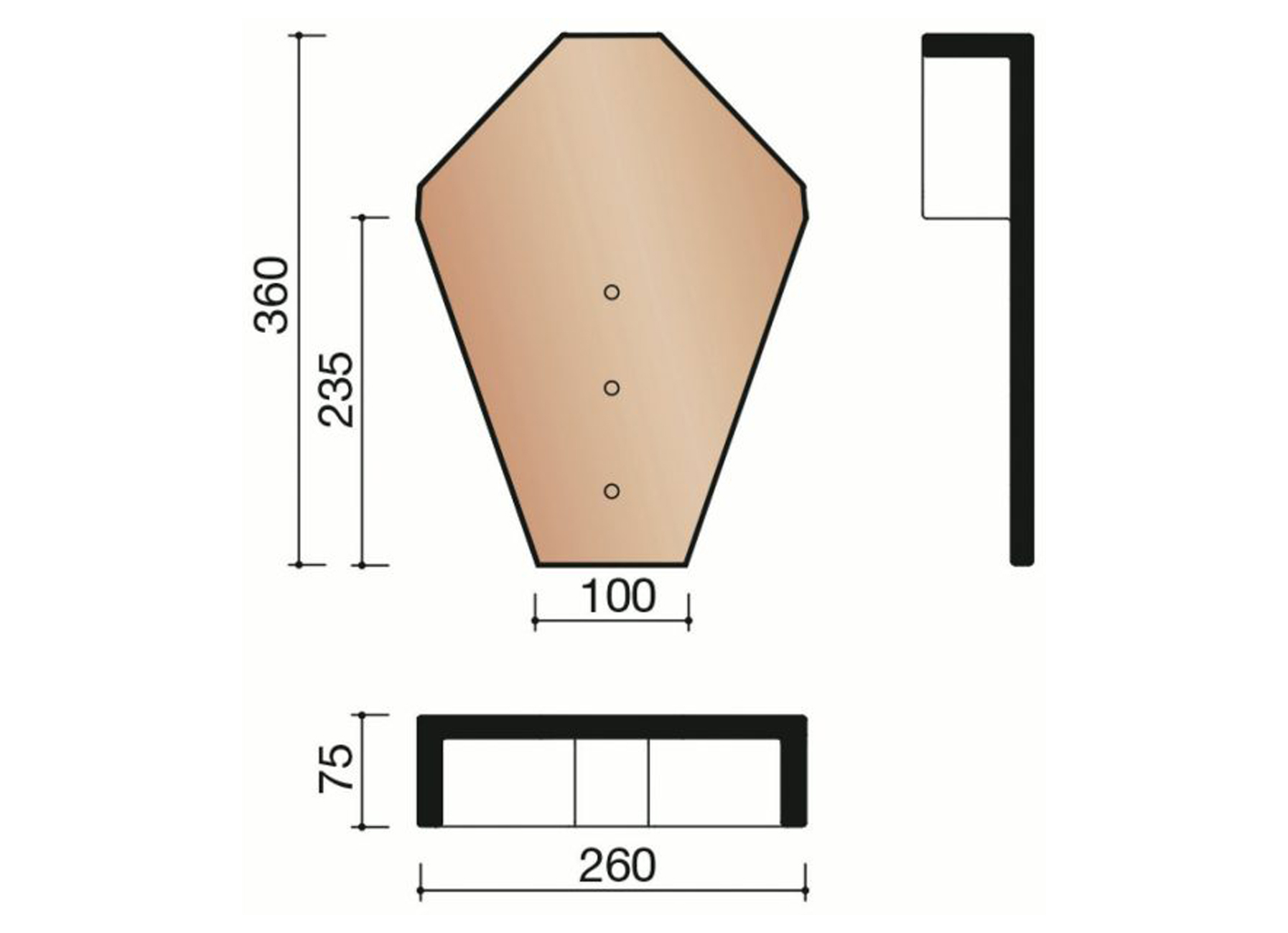 ACTUA LANTENNE ANTHRACITE MAT