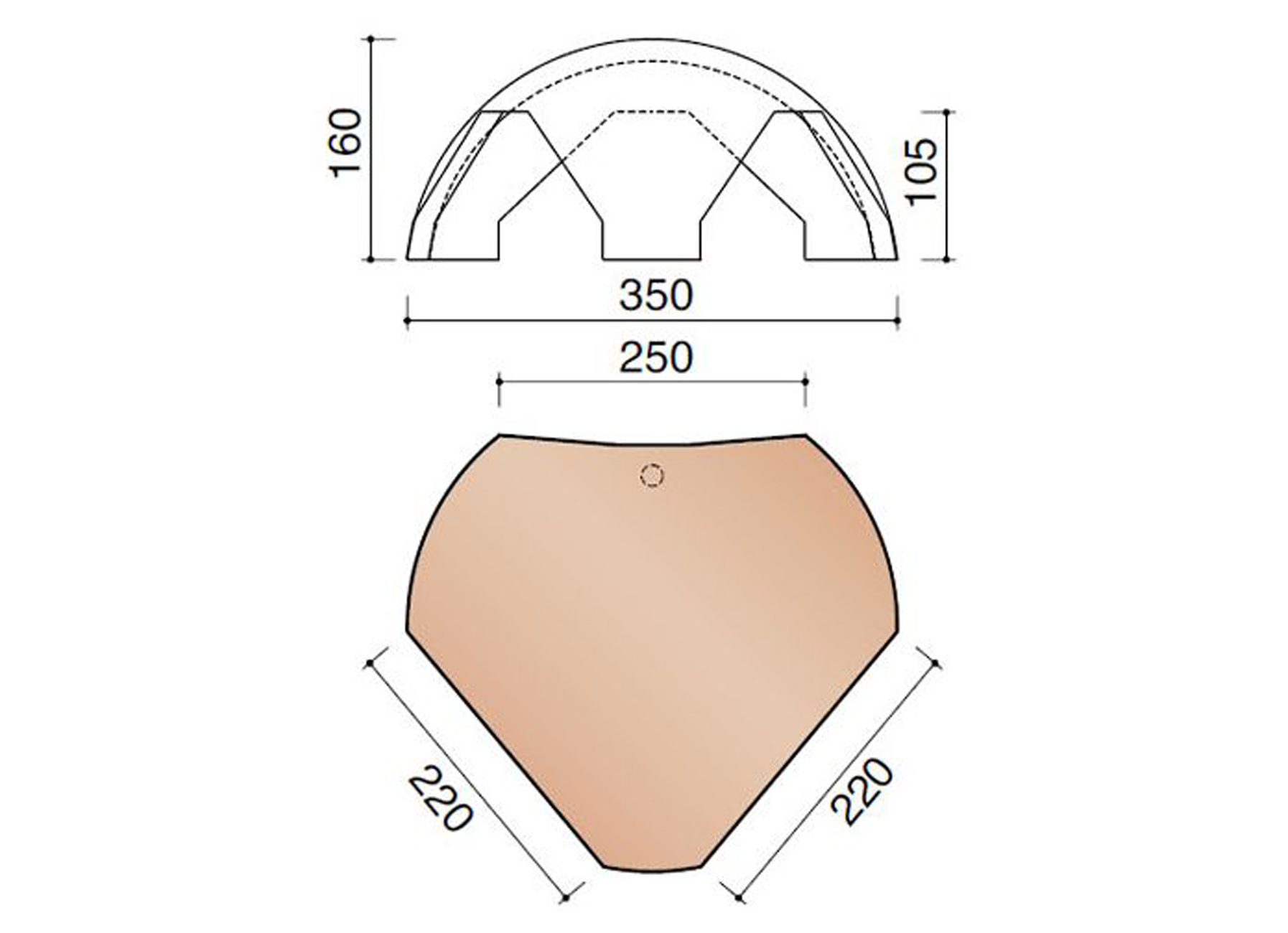 ACTUA LANTENNE ANTHRACITE MAT