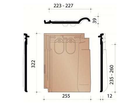 VARIO 18 PAN MAT ZWART