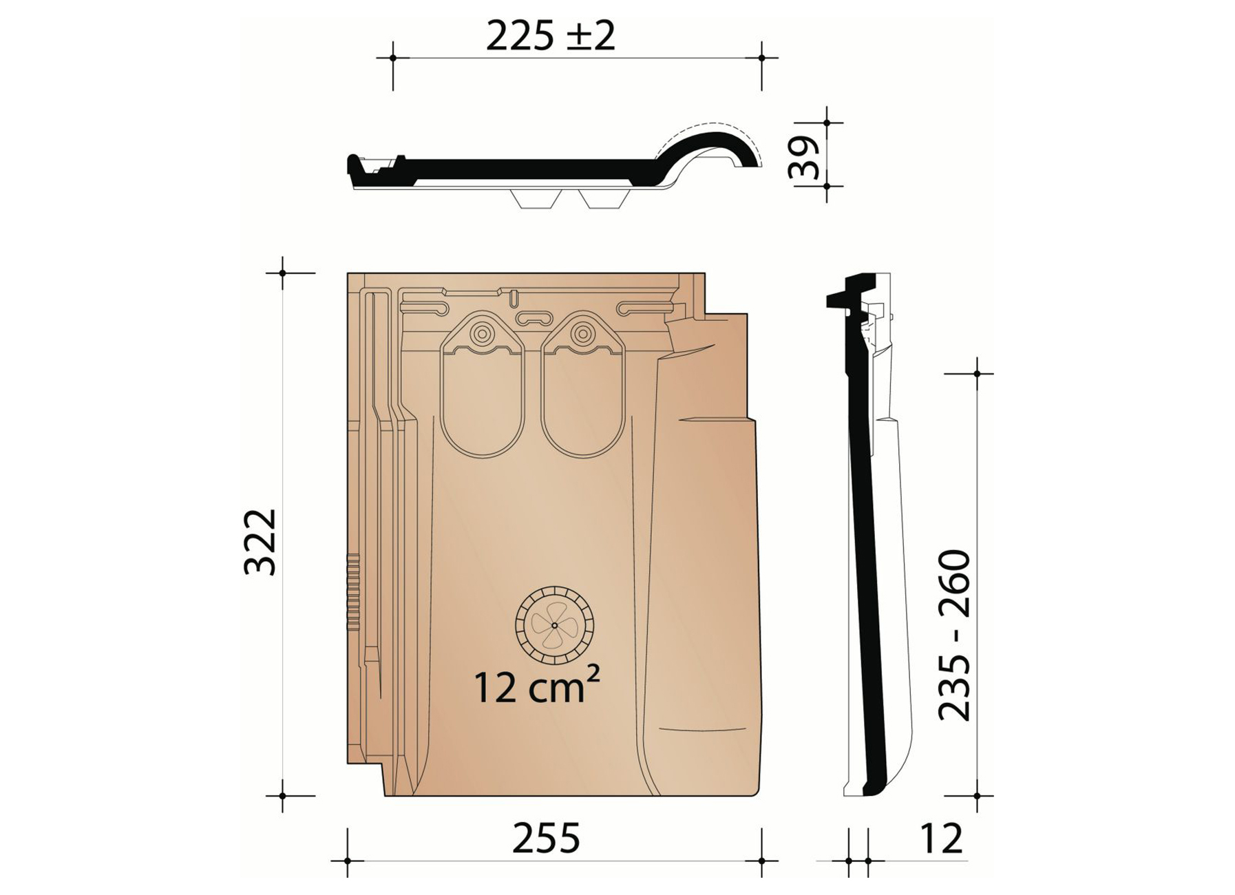 VARIO 18 LUCHTPAN MAT ZWART