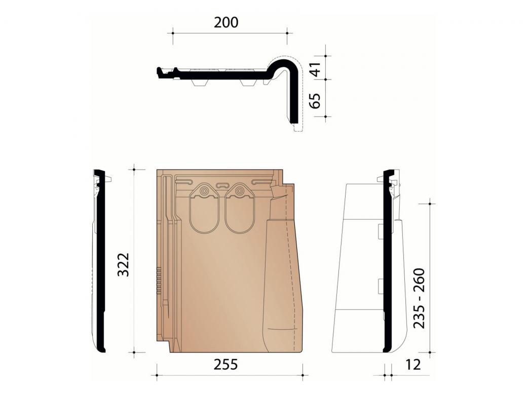 VARIO 18 RECHTERGEVELPAN RUSTIEK