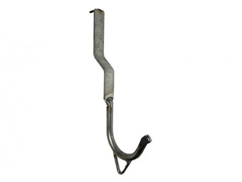 CROCHET DE SECURITE INOX POUR TUILES AVEC OEILLET ET POINTE 4AP Ø20MM NOIR
