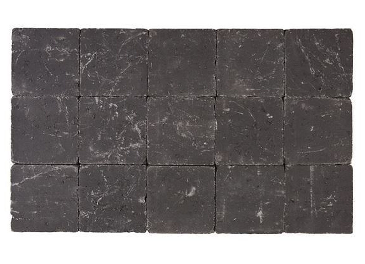 BRUGSE KLINKER GETROMMELD 20x20x6CM ZWART