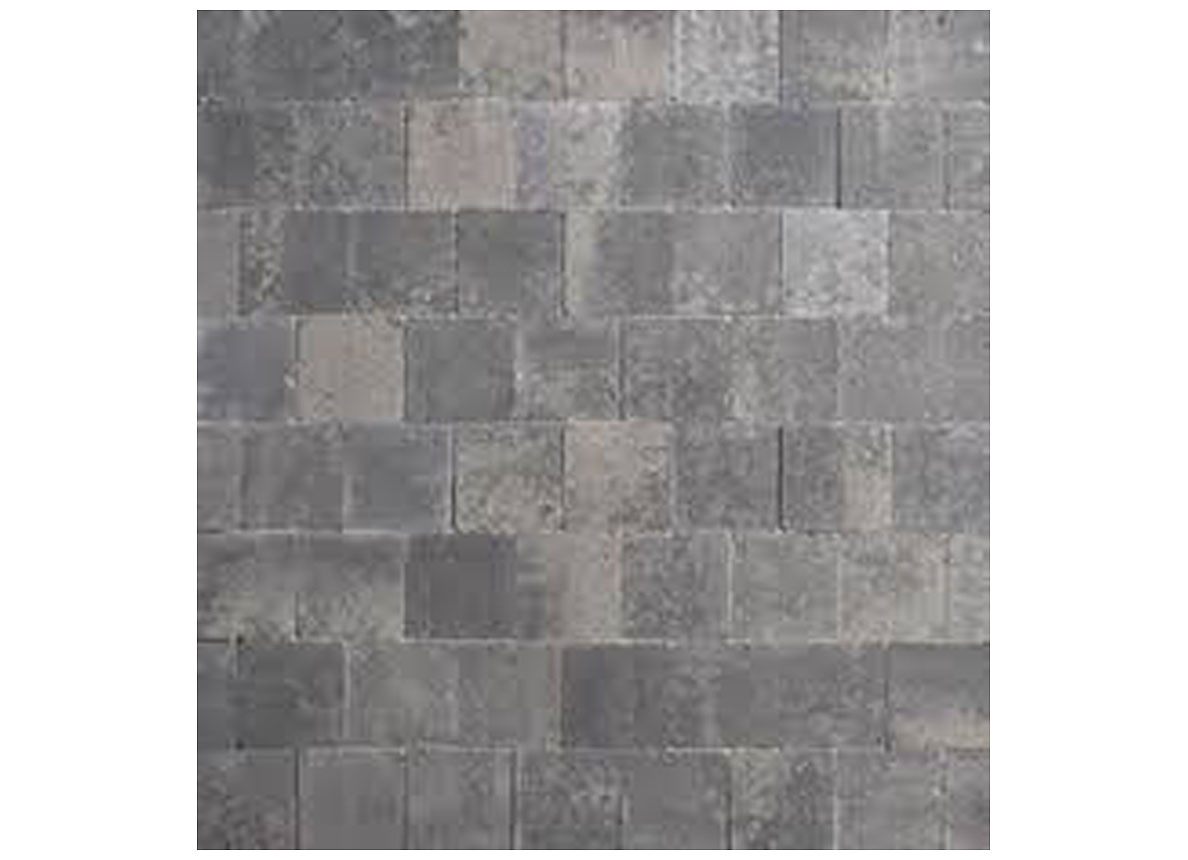 KLINKER ONGETROMMELD 20x20x6CM GRIJS - ZWART