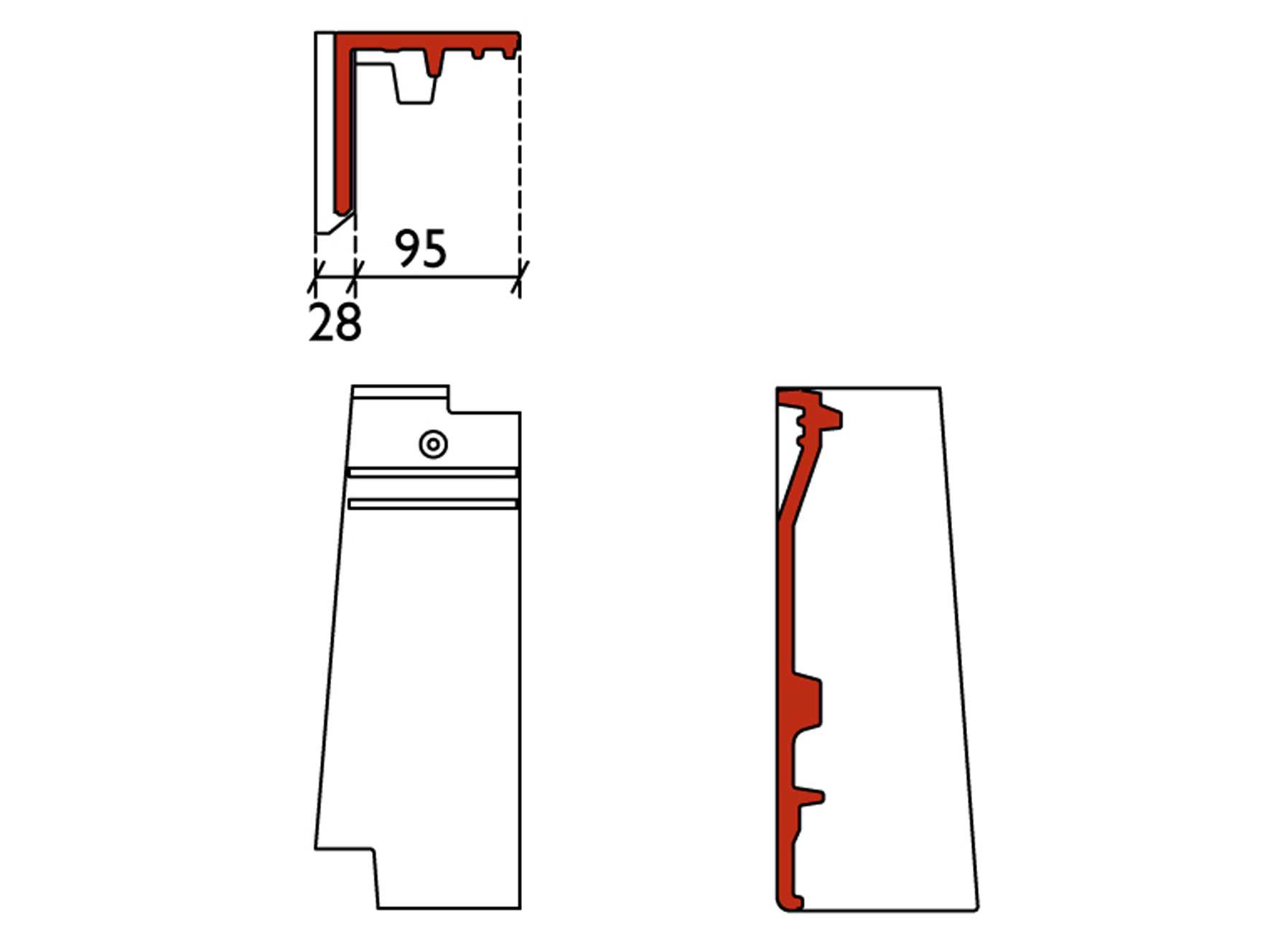 FONTENELLE HALVE LINKERGEVELPAN DOUBLE BLACK