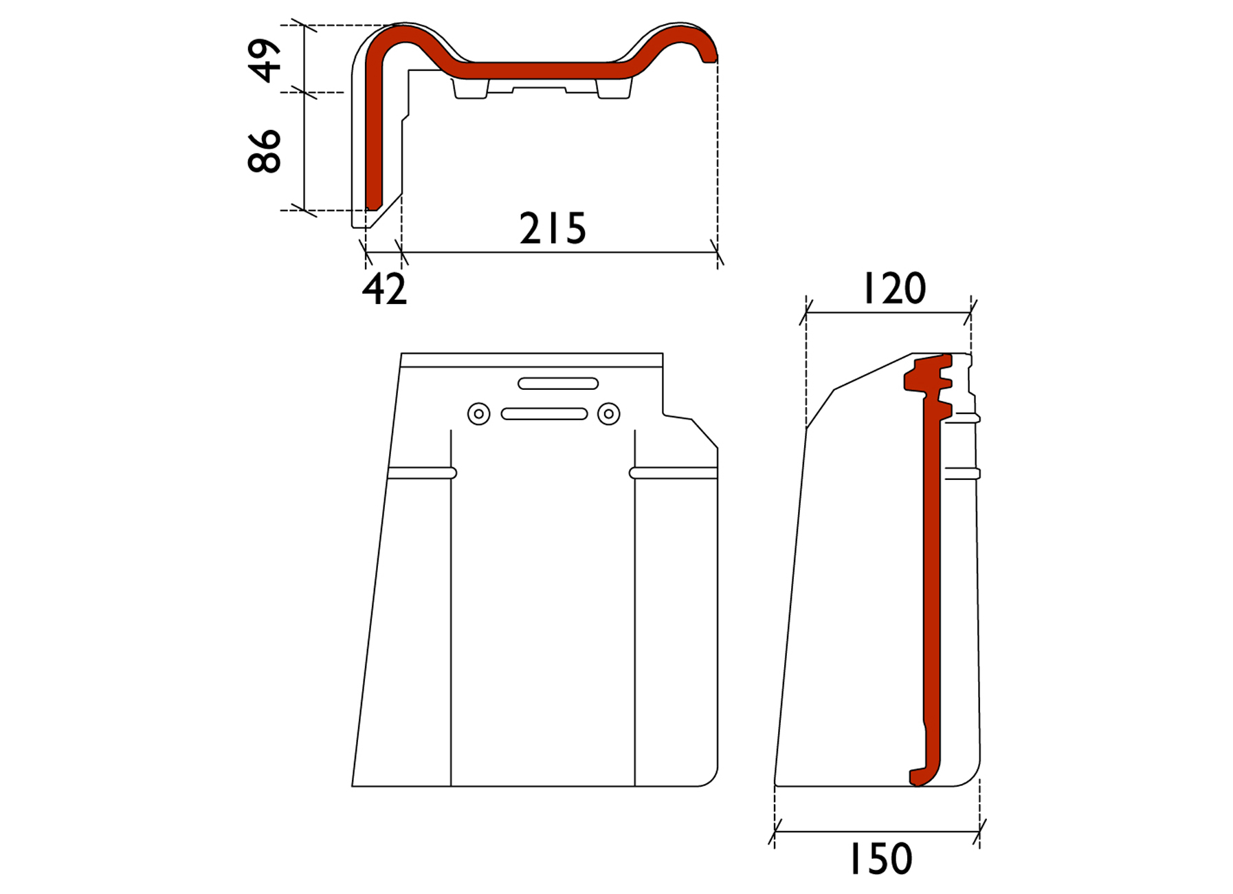 POSTEL 20 LINKERGEVELPAN DOUBLE BLACK