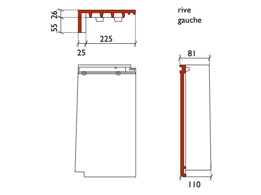TUILE PLAT DOUBLE BLACK