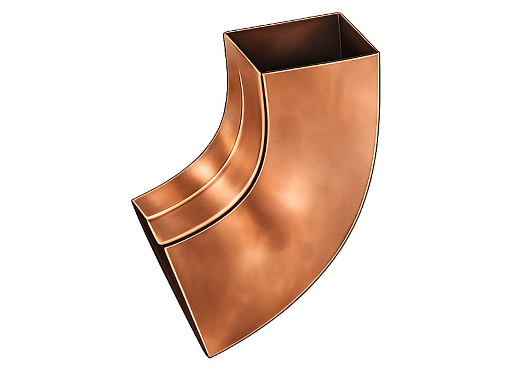 COUDE CARRE 72° 80X80MM CUIVRE