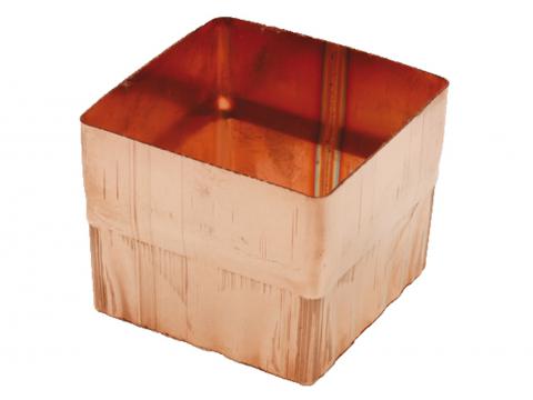 MANCHON CARRE 80X80MM CUIVRE