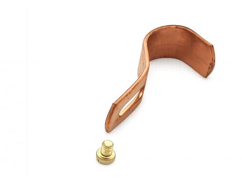 KRAALHOUDER + VIJS 30MM KOPER