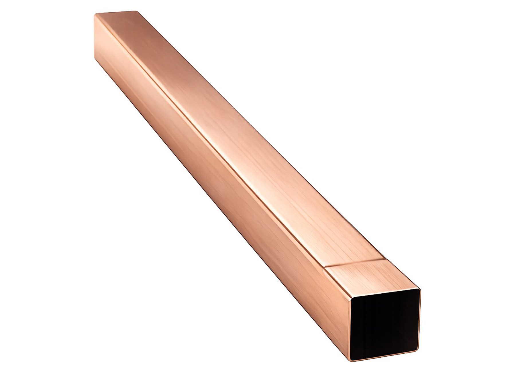 TUYAU CARRE 80X80MM 0.70MM L=2M CUIVRE