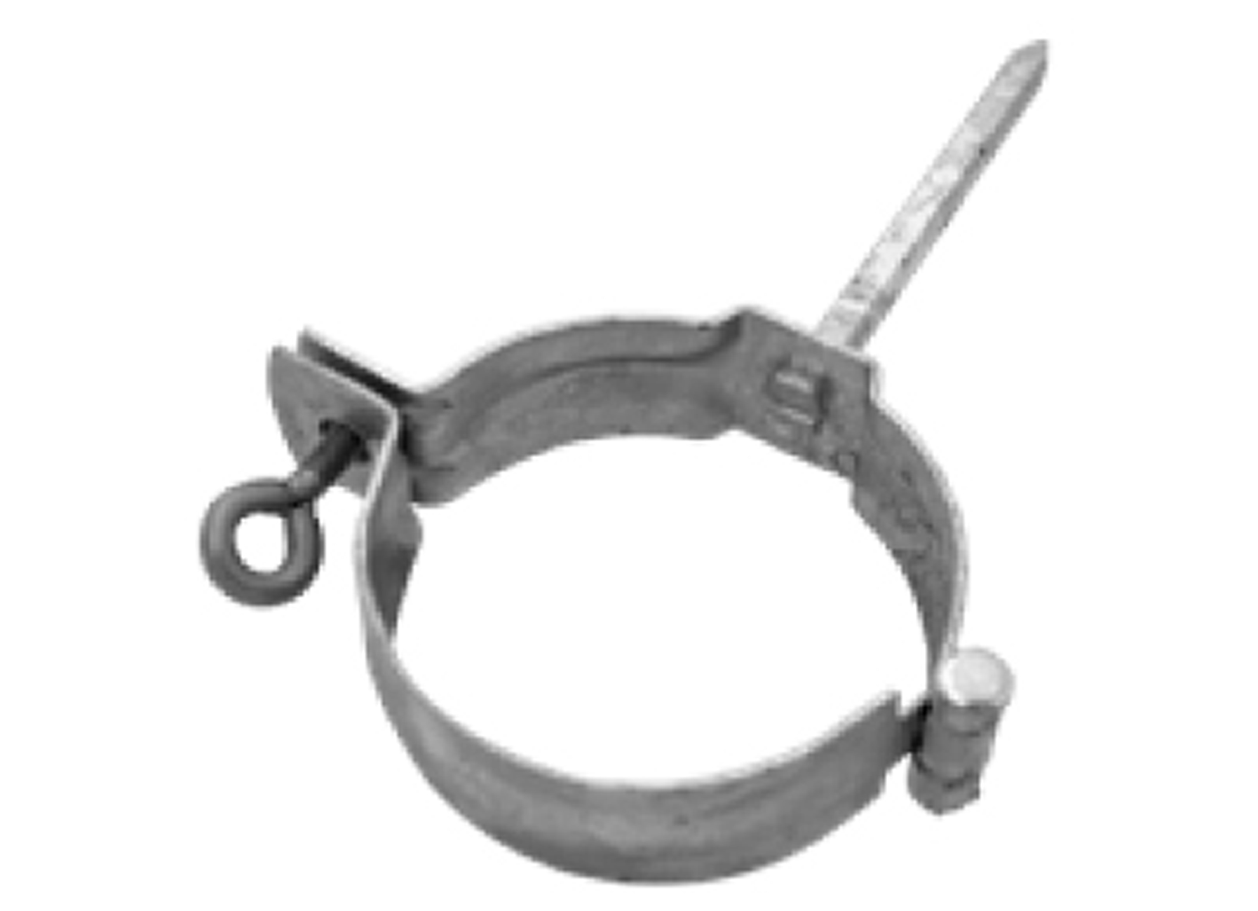 SCHARNIERBEUGEL MET OOGVIJS ROND VERZINKT Ø100MM